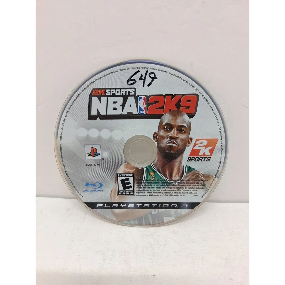 NBA 2K9 Sony PlayStation 3 PS3 2K Sports Basketball Game Disc Only BLUS-30197